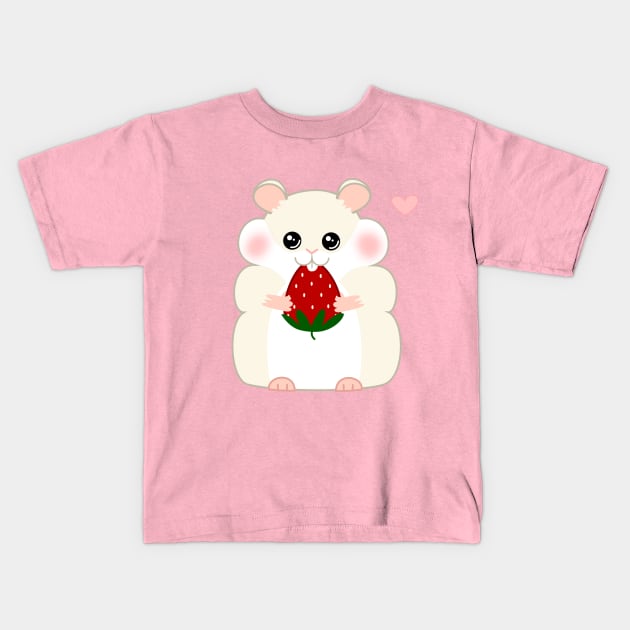 Kawaii Chubby Hamster Kids T-Shirt by Megan Noble